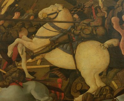 Niccolo da Tolentino的细节，来自1432年圣罗马诺战役，c.1456（面板上的蛋彩画） 作者 保罗·乌切洛