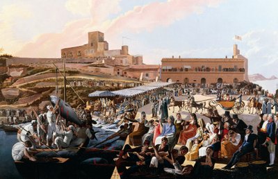 在帕塞罗角屠杀金枪鱼，王室成员出席（布面油画） 作者 保罗·德·阿尔贝蒂斯