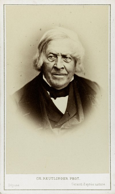 朱尔斯-米歇尔的肖像，1798-1874年，约1870年。 作者 Paris . Photo studio Reutlinger