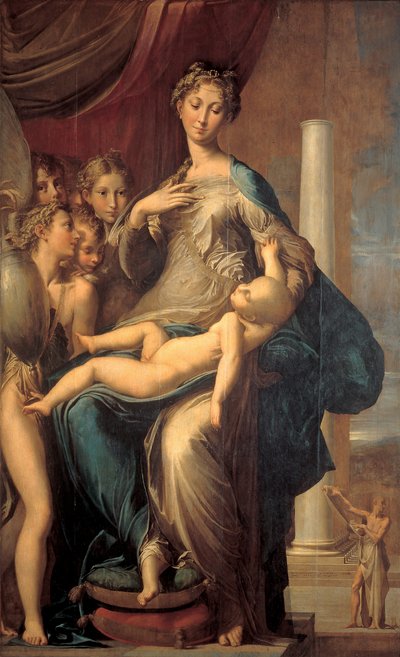 脖子很长的圣母，由Girolamo Fra Mazzola dit PARMIGIANINO画的。 作者 帕玛强尼诺