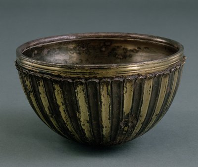 Parthian碗，伊朗，c.100-200 AD（银镀金） 作者 帕提亚学校