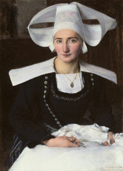 来自布列塔尼的女人，1886年。 作者 帕斯卡尔·阿道夫·让·达格南·布维莱
