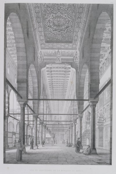 Moyed清真寺的看法，从&39;开罗的纪念碑和建筑物&39;板29，由Auguste Hibon（1780-1857）1829年刻 作者 帕斯卡尔泽维尔科斯特