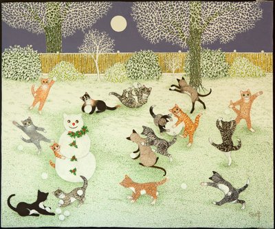 谷仓风暴》，2011 年（花布丙烯画） 作者 帕特·斯科特