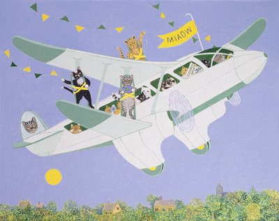 猫的空中表演（丙烯酸画布） 作者 帕特·斯科特