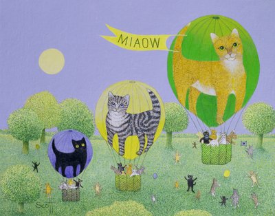 猫气球比赛（丙烯酸画布） 作者 帕特·斯科特