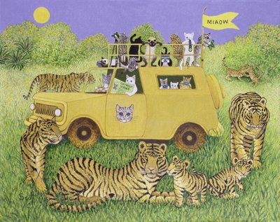 猫的野生动物园（布面油画） 作者 帕特·斯科特