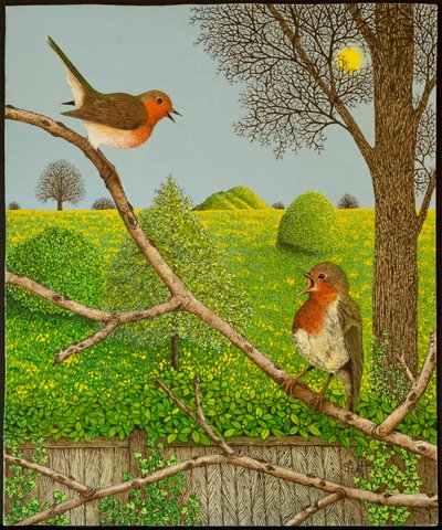 领土权，2012 年（花布上的丙烯颜料） 作者 帕特·斯科特