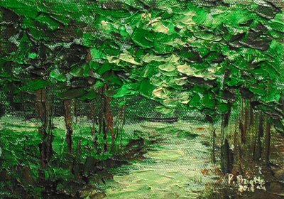 如果树木可以说话，2014年（画布上的丙烯酸树脂） 作者 帕特里夏·布林特（Patricia Brintle）
