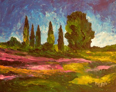 Lavenders正在盛开，2009年（丙烯画布） 作者 帕特里夏·布林特（Patricia Brintle）