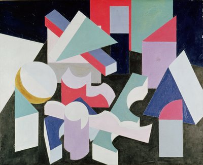 作文，c.1923-26（画布上的油画和蜡笔） 作者 Patrick Henry Bruce