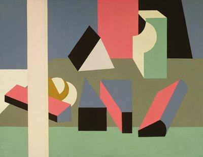 静物＃12,1925-28（画布上的油画和铅笔） 作者 帕特里克·亨利·布鲁斯