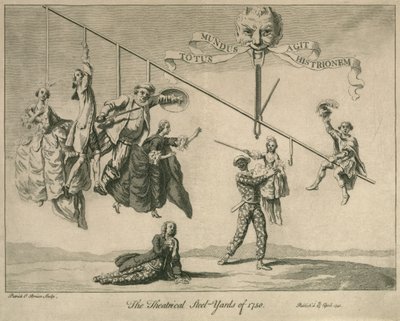 1750年的Theatrical Steel-Yards雕刻 作者 帕特里克·OBrian