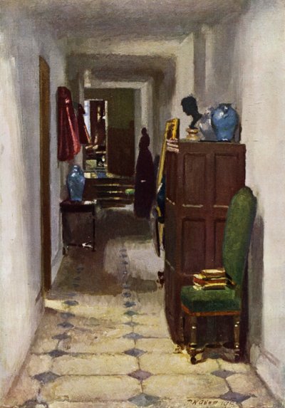 House of Sir Lewis Mallet, Ebury Street (colour litho) 作者 帕特里克·威廉·亚当