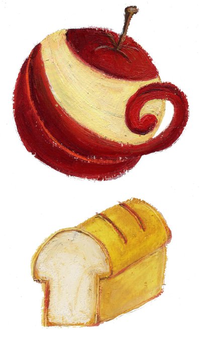 水果，2021 年（丙烯酸纸张） 作者 帕特里齐娅·拉波塔