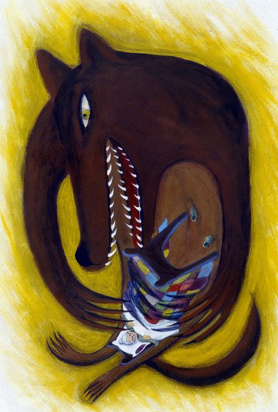 Patrizia La Porta 为《小红帽：狼》绘制的插图 作者 帕特里齐娅·拉波塔