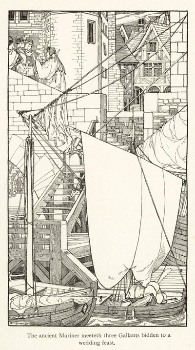 古代水手发怒记（版画） 作者 彭定康