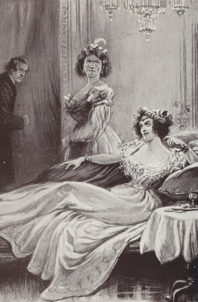 安东尼·特罗洛普 (Anthony Trollope) 的巴切斯特塔 (Barchester Towers) 插图（石版画） 作者 保罗（继）哈代