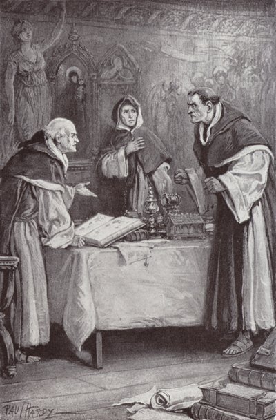 Illustration for The Cloister and The Hearth by Charles Reade (litho) 作者 保罗（继）哈代