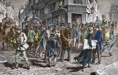 巴黎 Rue du Croissant 街景，许多报纸的所在地 作者 保罗（仿）默瓦特