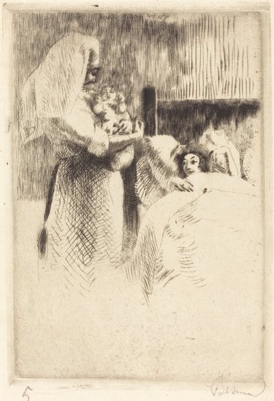 Anne-Élisabeth Besnard的出生公告 Anne-Élisabeth...的出生卡，1922年。 作者 保罗·阿尔伯特·贝斯纳德