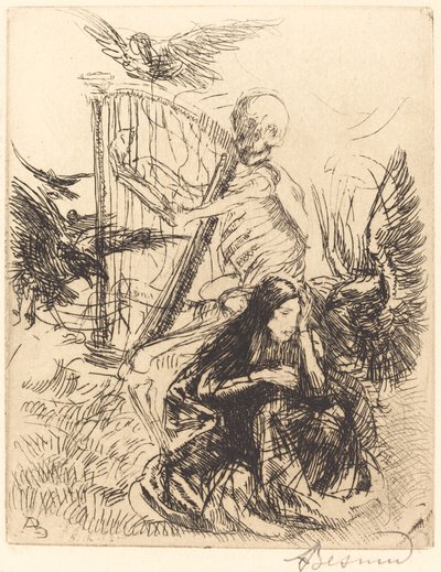 音乐家Musicienne, 1900. 作者 保罗·阿尔伯特·贝斯纳德