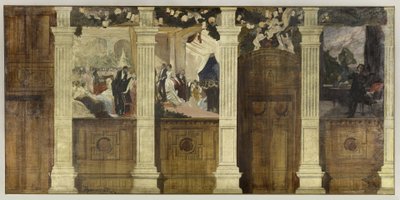 第四区市政厅草图Le Bal à la ville ou La Fête mondaine 作者 保罗·阿尔伯特·贝斯纳德
