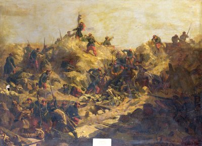1855 年 6 月 7 日，塞瓦斯托波尔围攻期间占领战略山，布兰西翁将军去世 作者 保罗·亚历山大·普罗泰斯