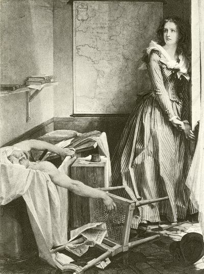 Charlotte Corday和Marat（凹版印刷） 作者 保罗·鲍德里
