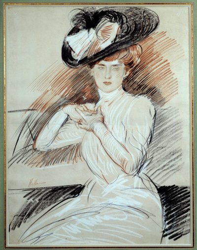 赫勒夫人。 绘画 Paul Helleu (1859-1927)，20 世纪。 巴约讷，博纳特博物馆 作者 保罗·塞萨尔·Helleu