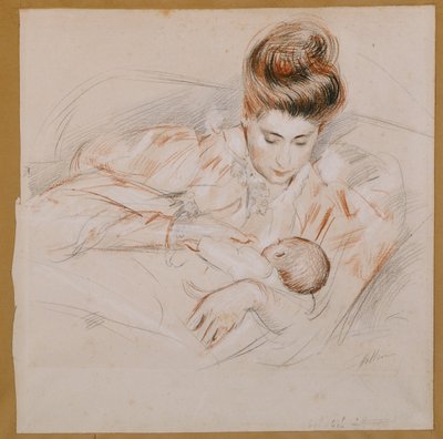 母亲和孩子 作者 保罗·塞萨尔·Helleu