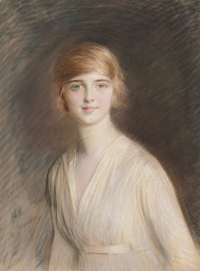 杰奎琳的肖像（纸上粉彩） 作者 Paul Cesar Helleu