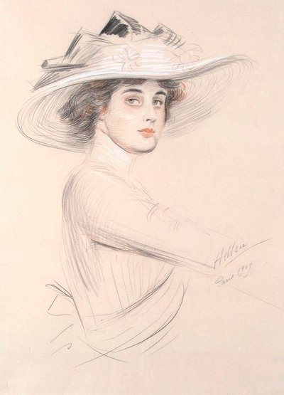 一个女人的画像，1909年。   作者 保罗·塞萨尔·Helleu