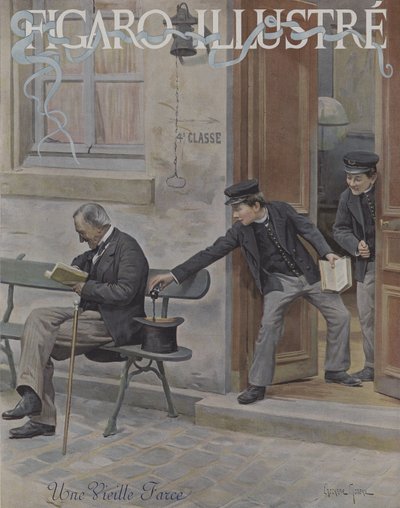 一个老笑话。封面的光辉费加罗，1896年10月 作者 Paul Charles Chocarne Moreau