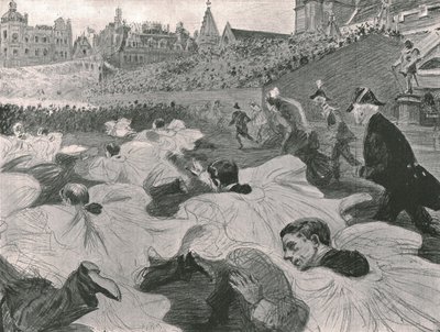 匆匆看到国王和王后离开修道院》，1902年。 作者 保罗·查尔斯·雷诺德