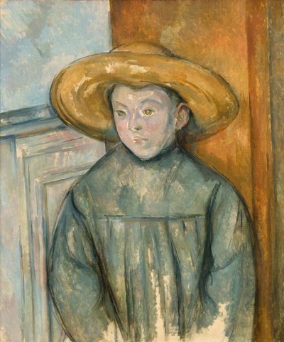 有草帽的男孩，1896年 作者 Paul Cézanne