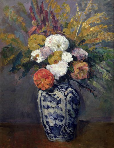 大丽花，c.1873 作者 Paul Cézanne