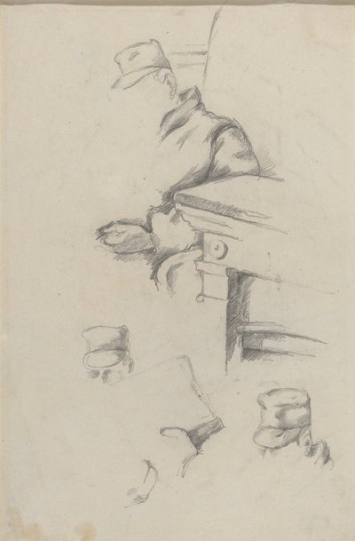艺术家的父亲[背面]，约1865-1870。 作者 保罗·塞尚