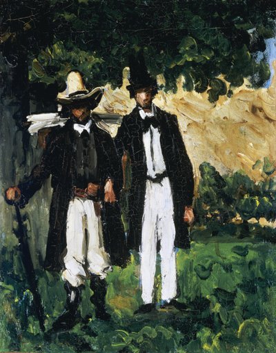 马里恩（Marion）和瓦拉布雷格（Valabregue）合影留念，1866年 作者 保罗·塞尚