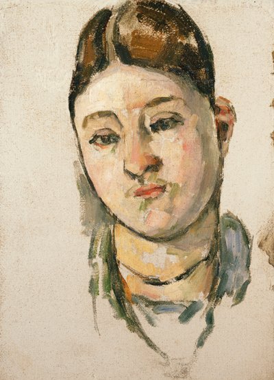 塞尚夫人的画像；塞尚夫人肖像，约1883年 作者 保罗·塞尚