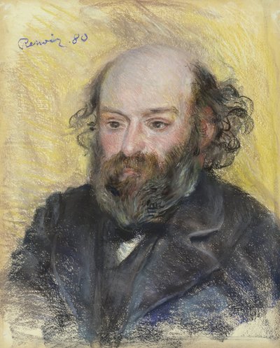 Portrait of Paul Cezanne (1839-1906) par Pierre Auguste REnoir (1841-1919) 作者 保罗·塞尚