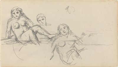 坐在地上的浴者[背面], 18821885. 作者 保罗·塞尚