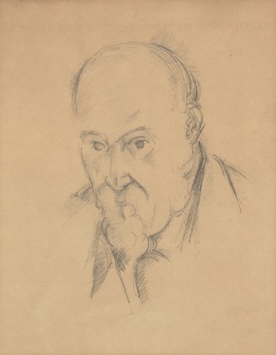 自画像[直页]，1897-1900。 作者 保罗·塞尚