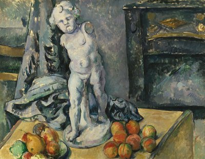 静物与石膏丘比特，19世纪90年代 作者 Paul Cézanne