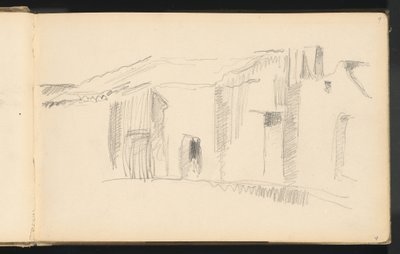 房屋的研究，1879-1882。 作者 保罗·塞尚