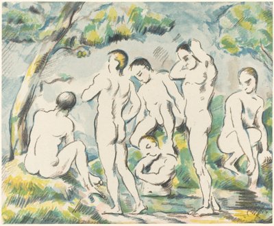沐浴者》小板，1897年。 作者 保罗·塞尚