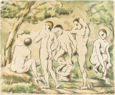 沐浴者》小板，1897年。 作者 保罗·塞尚