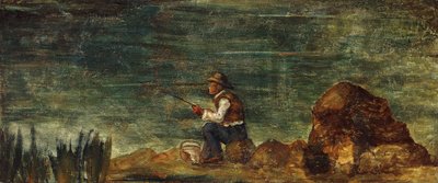 岩石上的渔夫； Le Pecheur au Rocher，1862-1864年 作者 保罗·塞尚