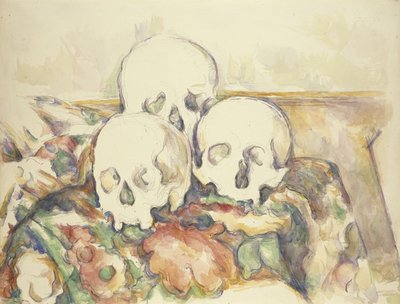 三只头骨，1902-06年 作者 保罗·塞尚