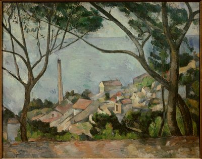 大海有L“ Estaque。保罗·塞尚（Paul Cezanne）绘画 作者 保罗·塞尚